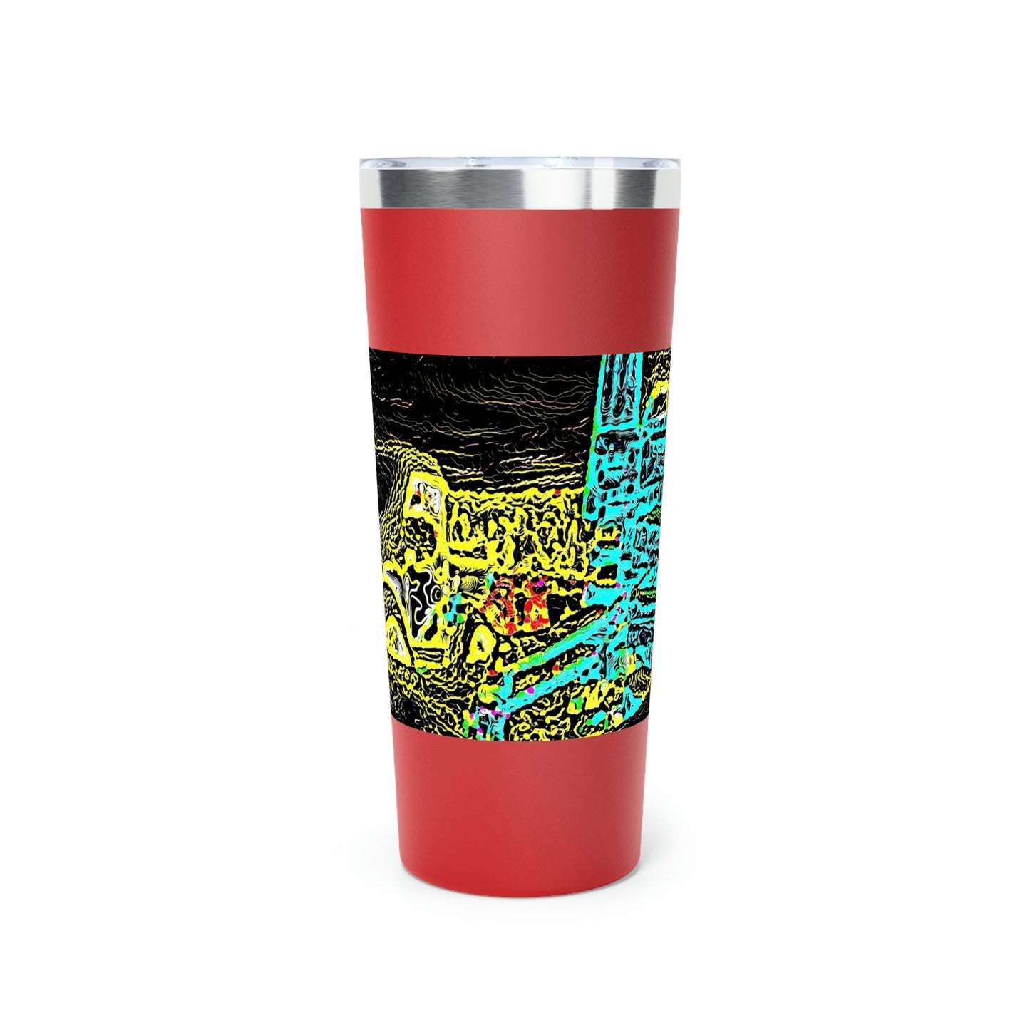 Copper Vacuum Insulated Tumbler, 22oz ... "Snow Vehicle In Snow Storm At-Rest" ... Circa 12Mar23 ... Central Idaho ... 18-Hours Rendering Time: Original Works ...