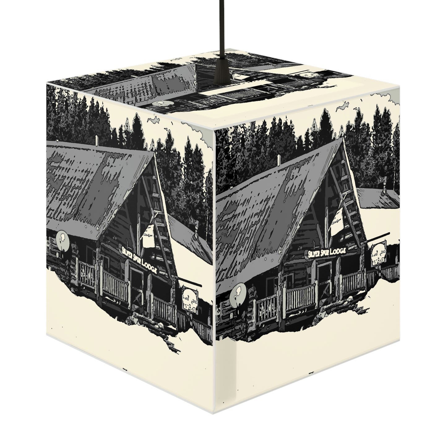 Light Cube Lamp ... A Beautiful Lodge & Back-Country Outfitter In A Mountain Town ... 'Dixie, Idaho, November 2022' ... Original Works ...