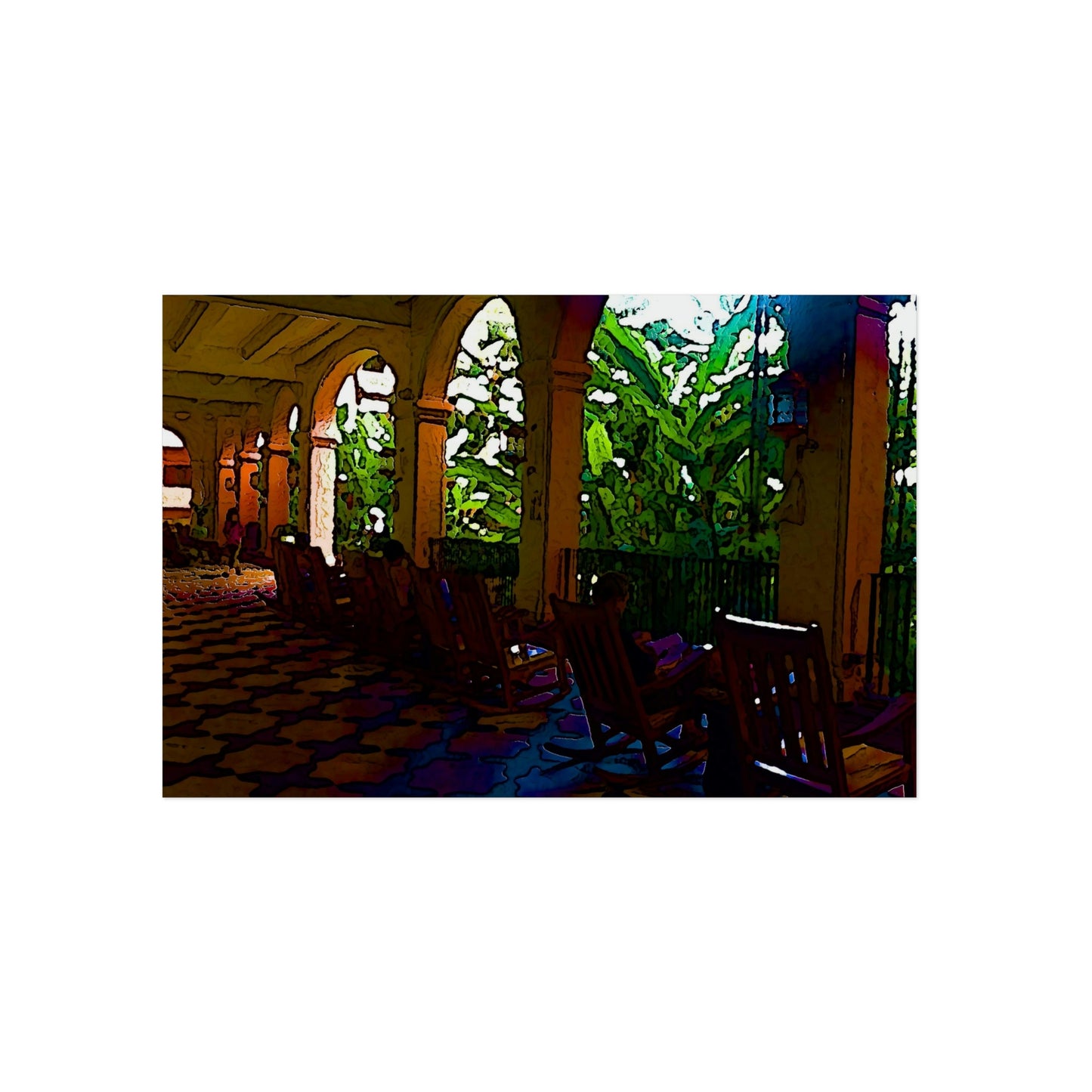 Aluminum Composite Panels ... Read, Relax, .. Take-A-Nap In A Koa-Wood Rocker ... "The Lanai At The Royal Hawai'ian" ... (The Kings Palace) ... Waikiki Beach, Honolulu, HI ... Oct2014 ... Original Works ...