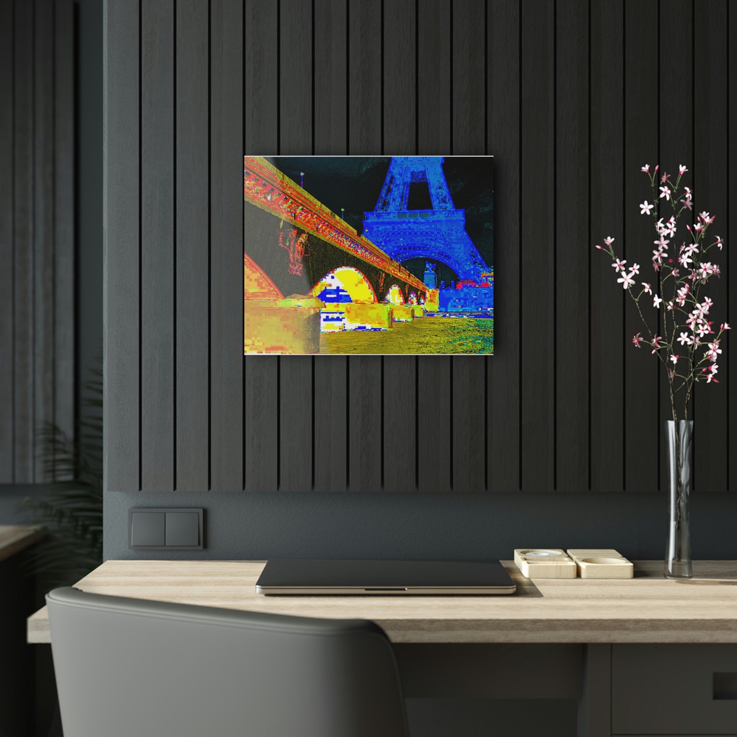 Acrylic Prints ...  Le Tour D'Eiffel ..."Along The Water" ... Barbara Joan Bonnell-Holt ... Le Voyage De Paris: 1972 ... Original Works ...