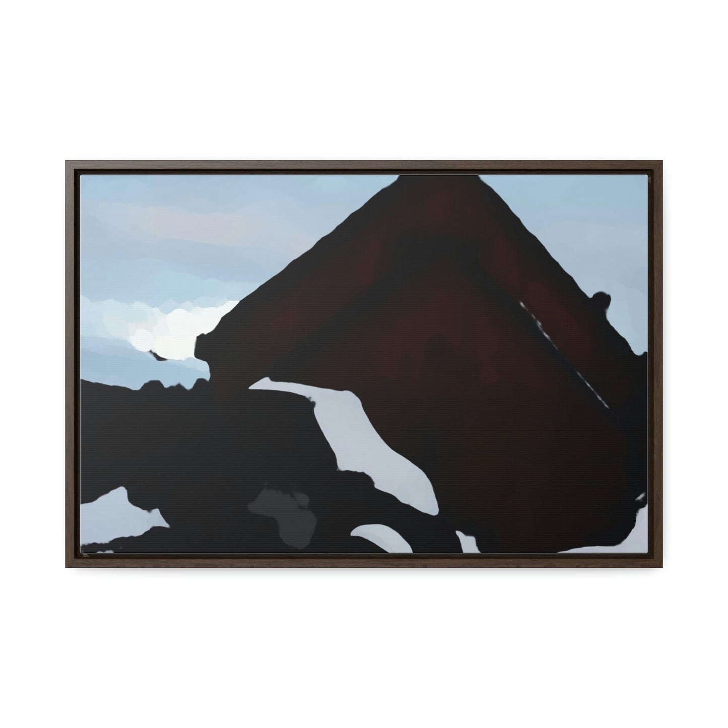 Gallery Canvas Wraps, Horizontal Frame ... After An Intense Snow Storm ... 'Digging Out' ... A Vehicle & Cabin "In The Mountains" ... March 2023 ... Original Works ...
