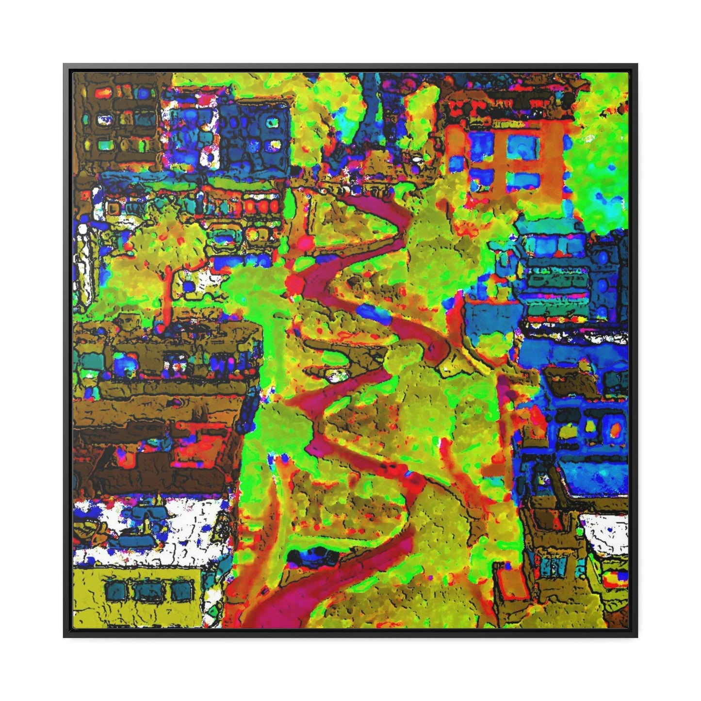 Gallery Canvas Wraps, Square Frame ... A Crazy Street ... 'Eight Winding Curve-Switchbacks' ... "Lombard Street, San Francisco, CA' ... Family Archives: 1970's ... Original Works ...