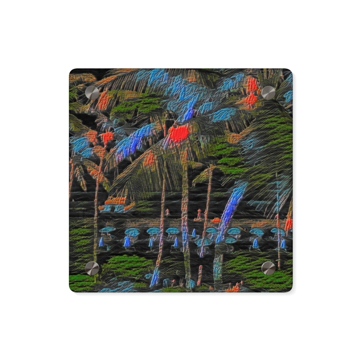 Acrylic Wall Art Panels ... "The Royal Hawai'ian: Waikiki Beach_Beach" ... Honolulu, HI ... Ocotber 2014 (Halloween) ... Original Works ...