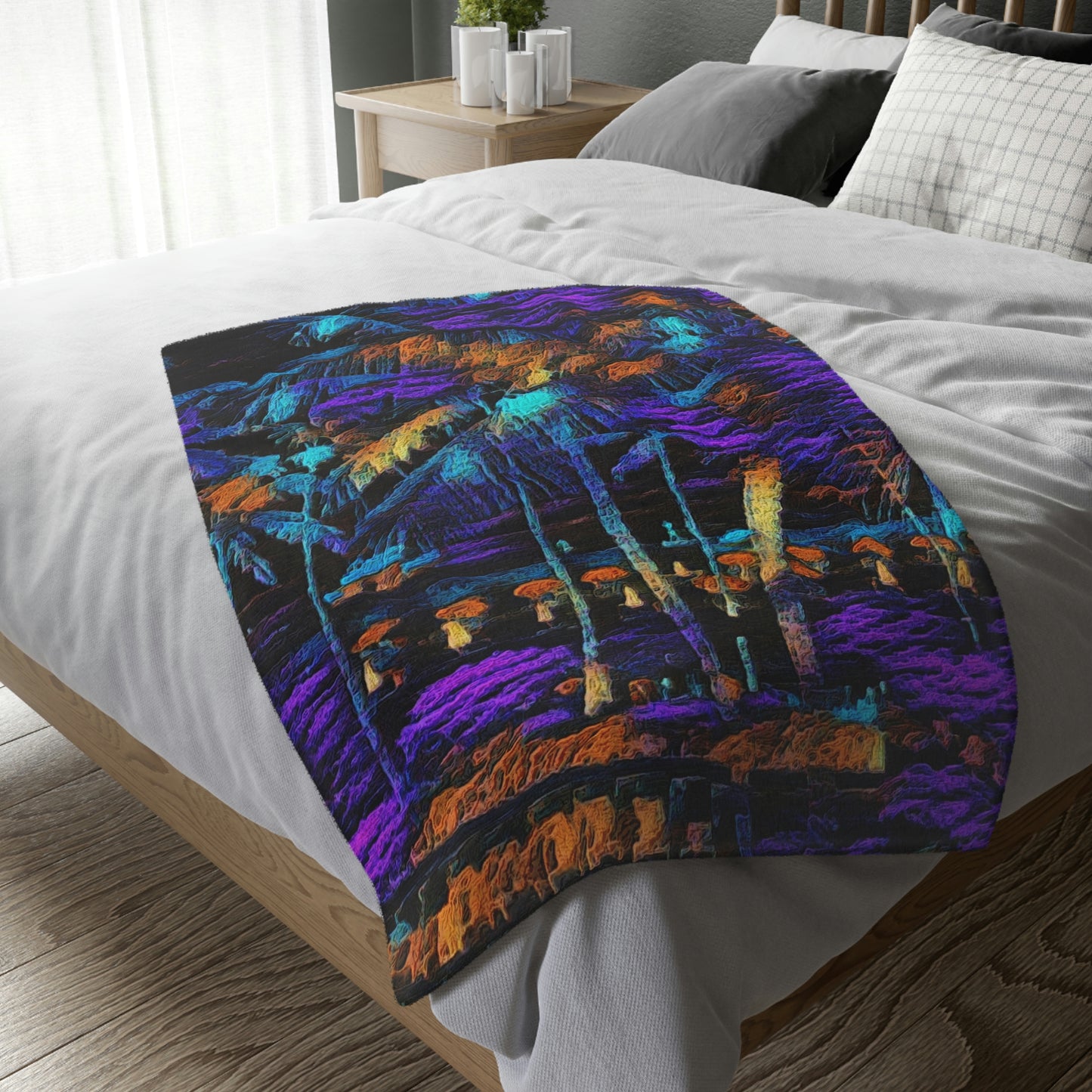 Velveteen Minky Blanket (Two-sided print) ... "The Royal Hawai'ian: Waikiki Beach_Beach" ... Honolulu, HI ... October 2014 (Halloween) ... Original Works ...