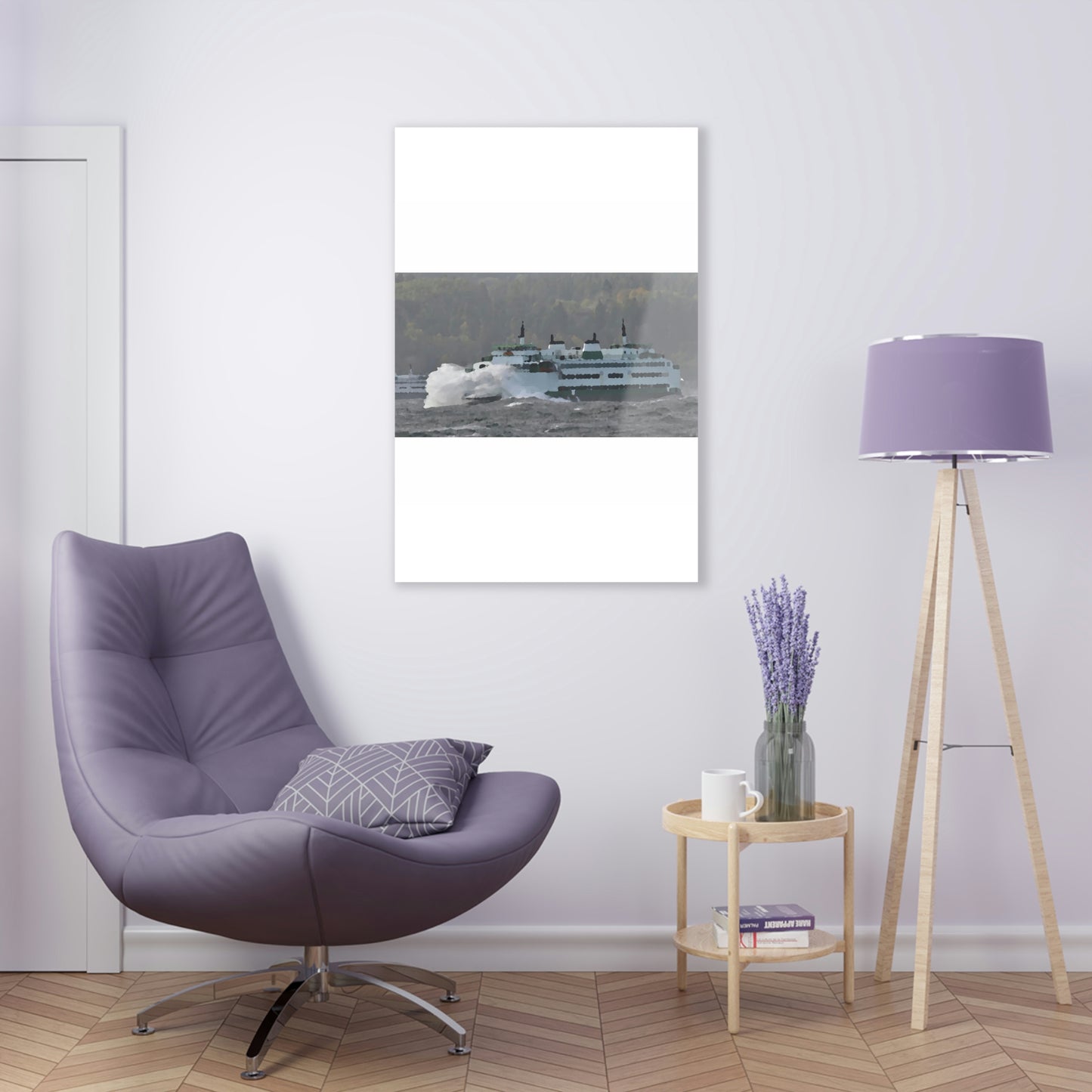 Acrylic Prints ... WADOT Ferry Crossing ... "A Very Rough Day" ... Mulkiteo Route ... Family Archives ... Early 1990's' ... Original Works ...