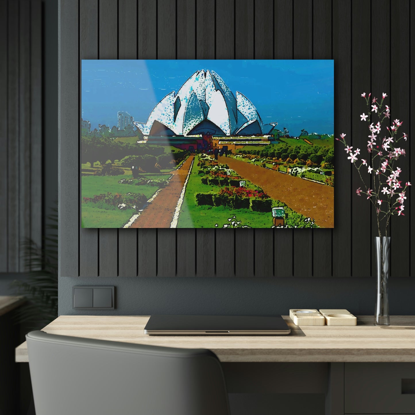 Acrylic Prints ... 'Bahai'i House-Of-Worship' ... "Lotus Temple: Delhi, India, 2008" ... Original Works ...