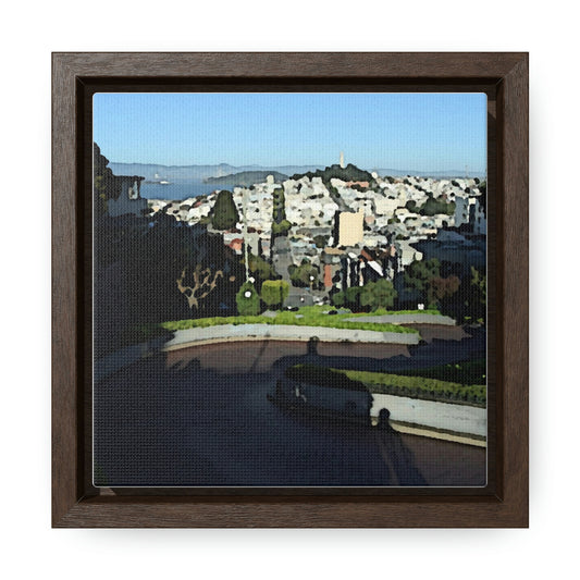 Gallery Canvas Wraps, Square Frame ...  "Lombard Street San Francisco, CA, USA" ... Family Archives 1970's ... Original Works ...