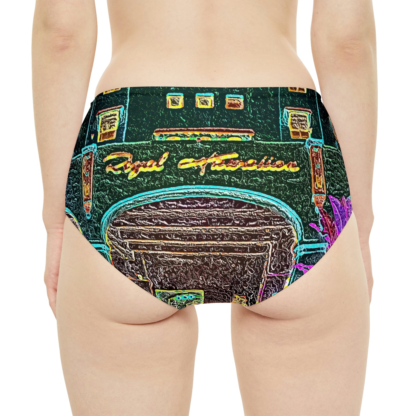 High-Waist Hipster Bikini Bottom ... "La Grande Entree" At: 'The Pink Palace' ... The Royal Hawai'ian ... Honolulu, HI ... '27Oct2014' ... Original Works ...