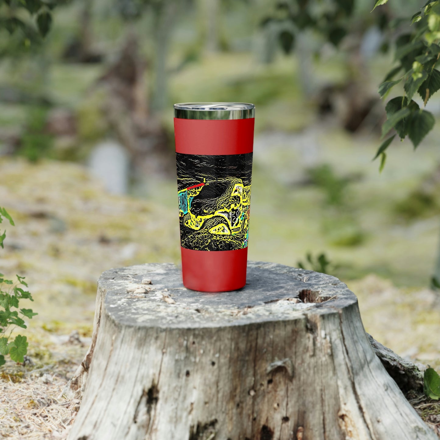 Copper Vacuum Insulated Tumbler, 22oz ... "Snow Vehicle In Snow Storm At-Rest" ... Circa 12Mar23 ... Central Idaho ... 18-Hours Rendering Time: Original Works ...