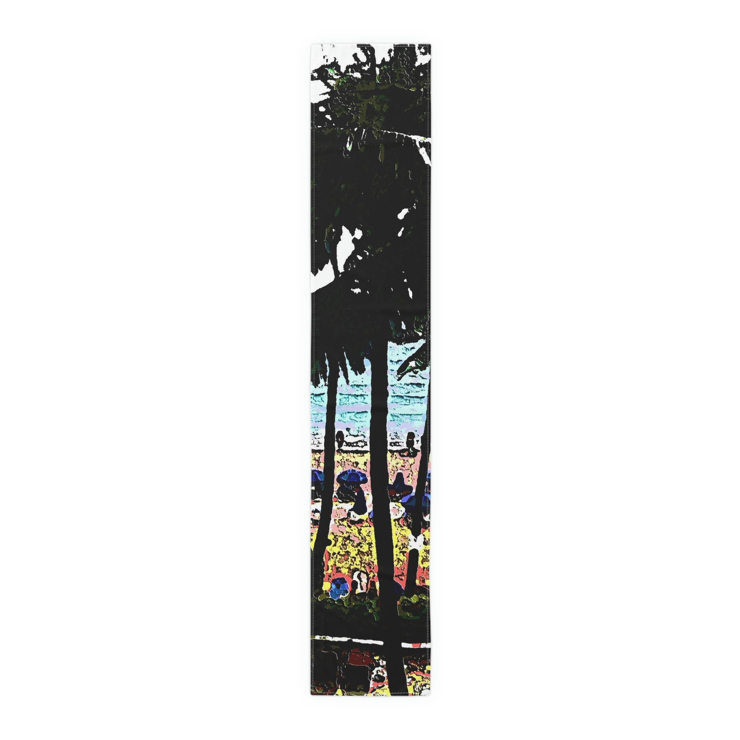 Table Runner (Cotton, Poly) ... "A Beautiful Beach Amongst The Palms" ... The Outrigger Waikiki, Honolulu, Oahu ... Original Works ...