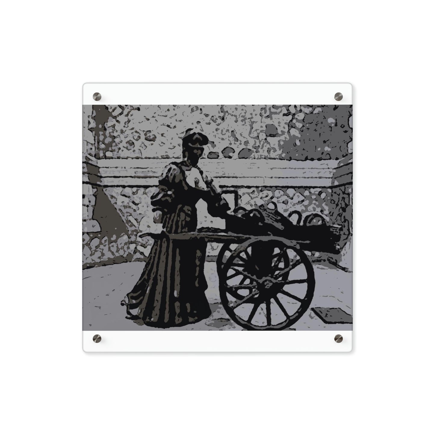 Acrylic Wall Art Panels ... Dublin's "Molly Malone Along Grafton Street" ... Cryin' Cockels & Muscles Alive-Alive-Oh ... Circa 2003 ... Original Works ...