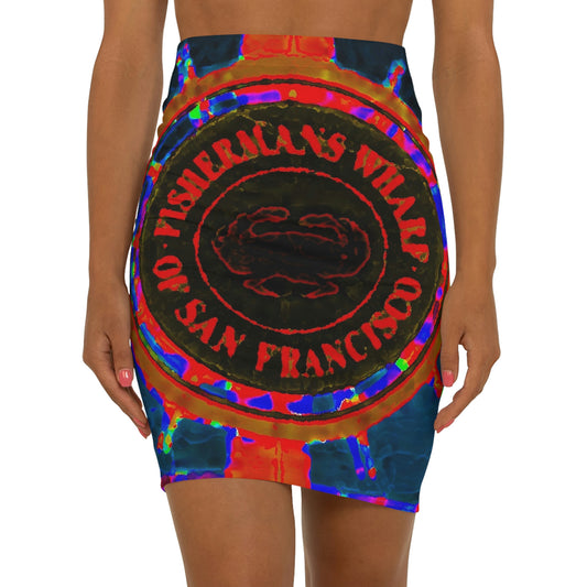 Women's Mini Skirt ... "No.9 Fishermen's Grotto - Fishermen's Wharf, SF, California" ... Family Archives: 1970's ... Original Works ...