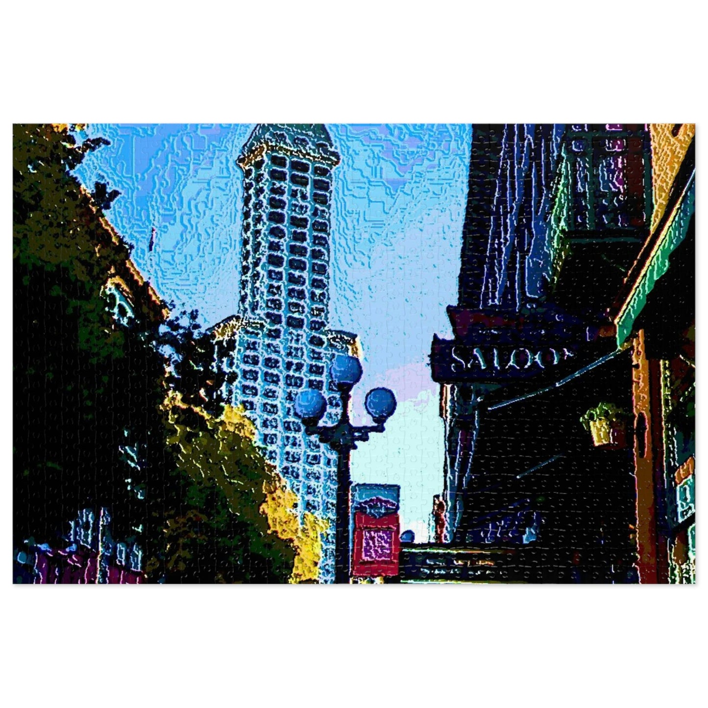 Jigsaw Puzzle (30, 110, 252, 500,1000-Piece) ...  Pioneer Square & Smith Tower ... 'That World Famous View' ... Colleague Supplied Photo ... Original Works ...