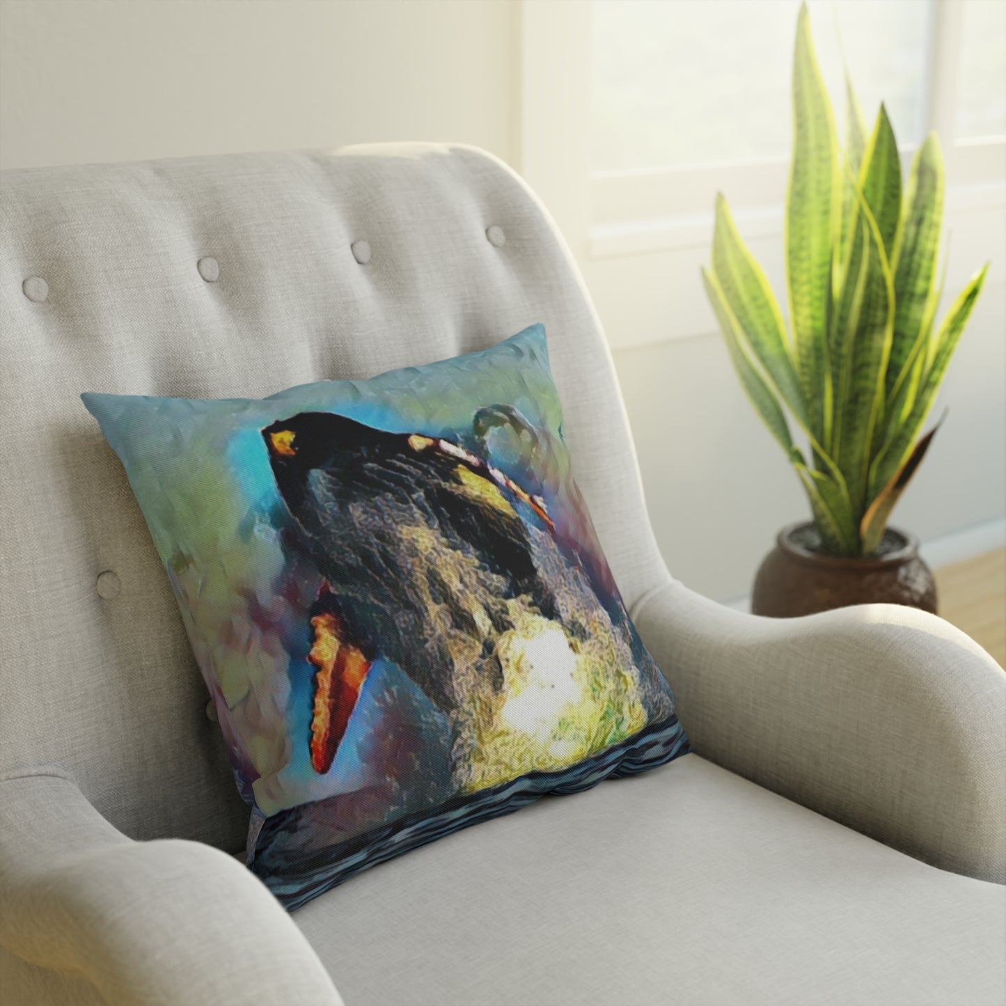 Cushion ... An Extraordinary Humpback Breach ... 'With Explosive Energy' ... Family Archives (KPH) ... Circa: 21st Century. Maui, HI ... Original Works ...