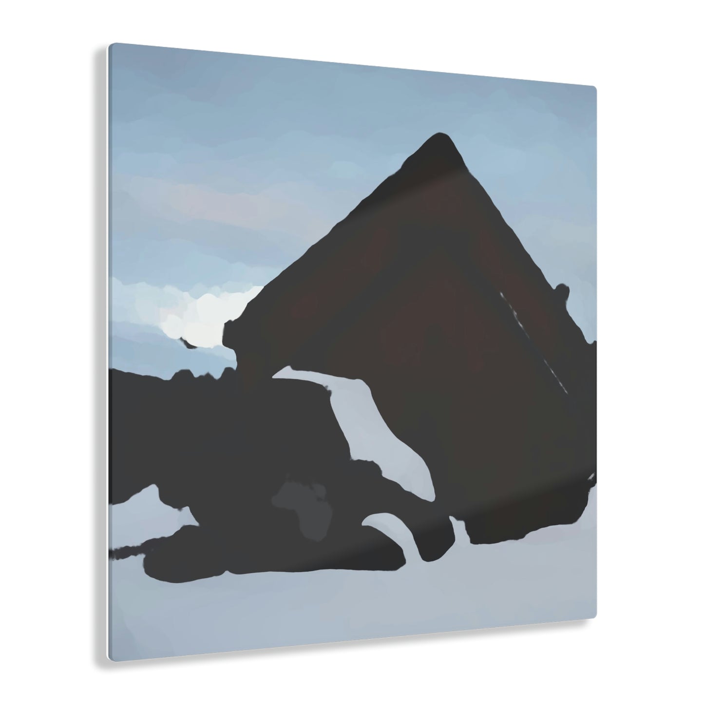 Acrylic Prints ... After An Intense Snow Storm ... 'Digging Out' ... A Vehicle & Cabin "In The Mountains" ... March 2023 ... Original Works ...