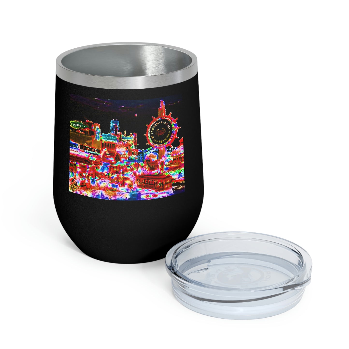 12oz Insulated Wine Tumbler ... "No.9 Fishermen's Grotto - Fishermen's Wharf, SF, California" ... Family Archives: 1970's ... Original Works ...