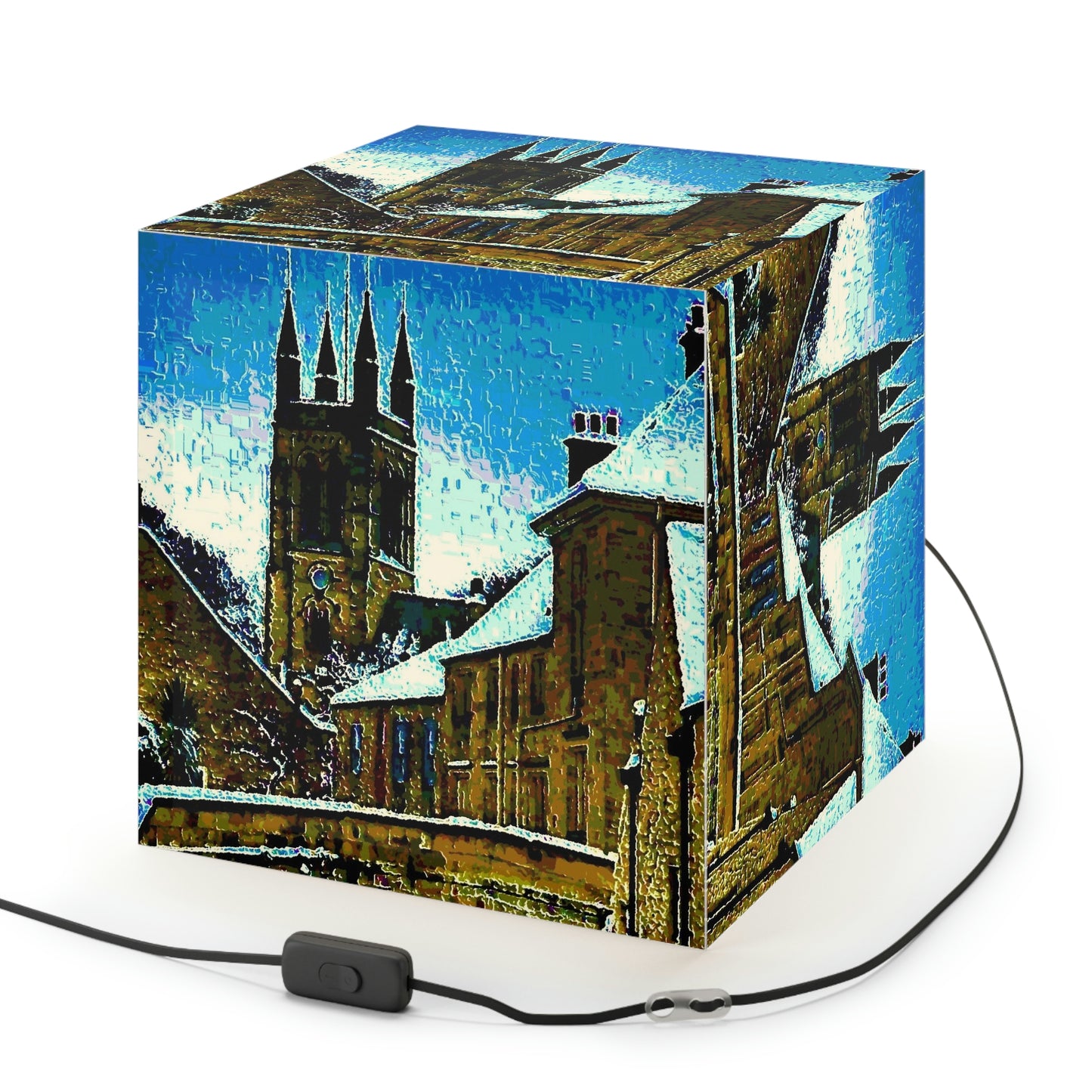 Light Cube Lamp ... Walikng The Streets & Alleys ... 'Strolling The Canals ... '  ... Original Works  ...