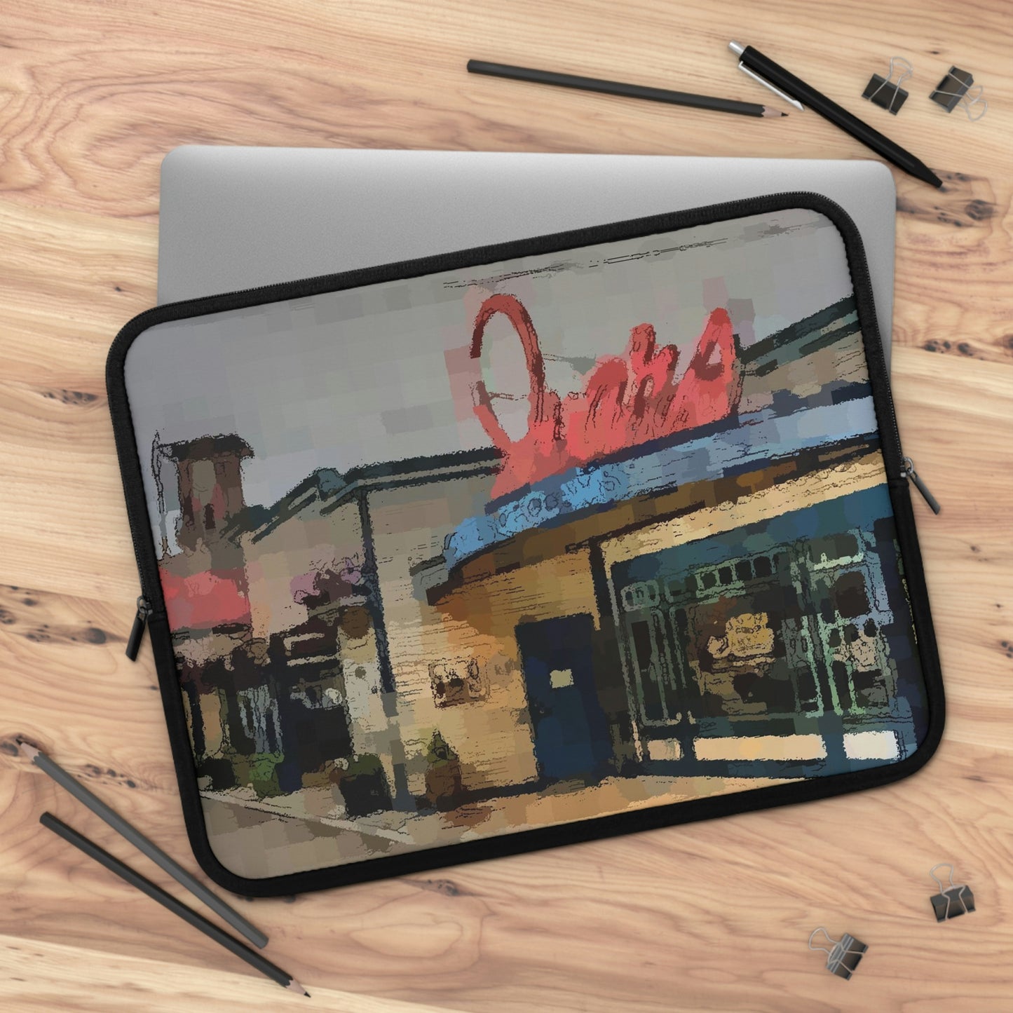 Laptop Sleeve ...  In-A-Hurry & Stressed? ... Remember: Keep "Clam" ... Clam_Happy ...  'Ivars: Seattle Waterfront' ... Personal Archives ... Original Works ...