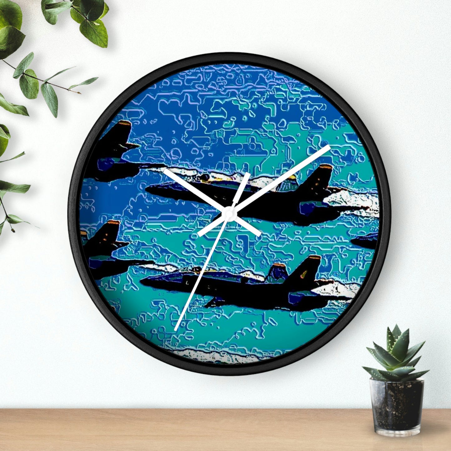 Wall clock ... Seattle Seafair ..."Blue Angels Run Over Lake Washington" ... Circa Mid 1980's ... Dr FJ Holt ... Original Works ...