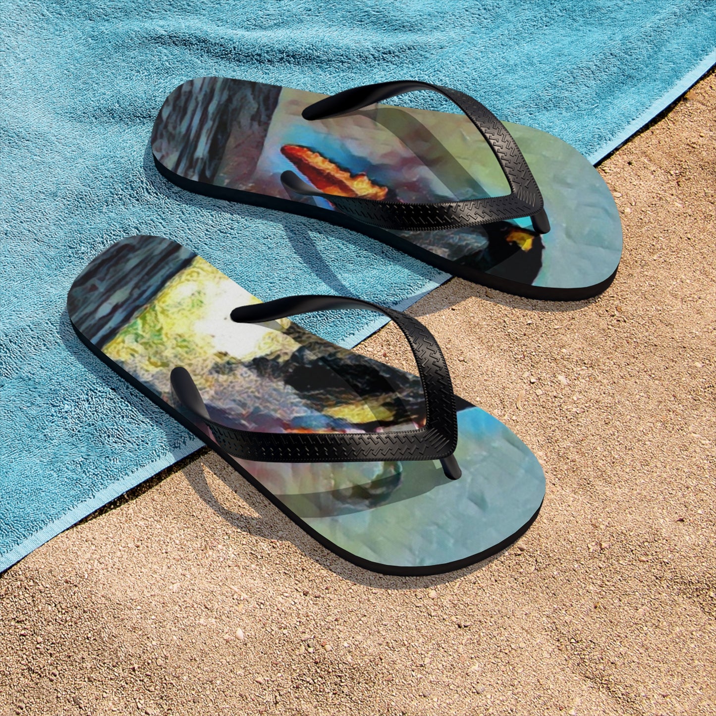 Unisex Flip-Flops ... An Extraordinary Humpback Breach ... 'With Explosive Energy' ... Family Archives (KPH) ... Circa: 21st Century. Maui, HI ... Original Works ...