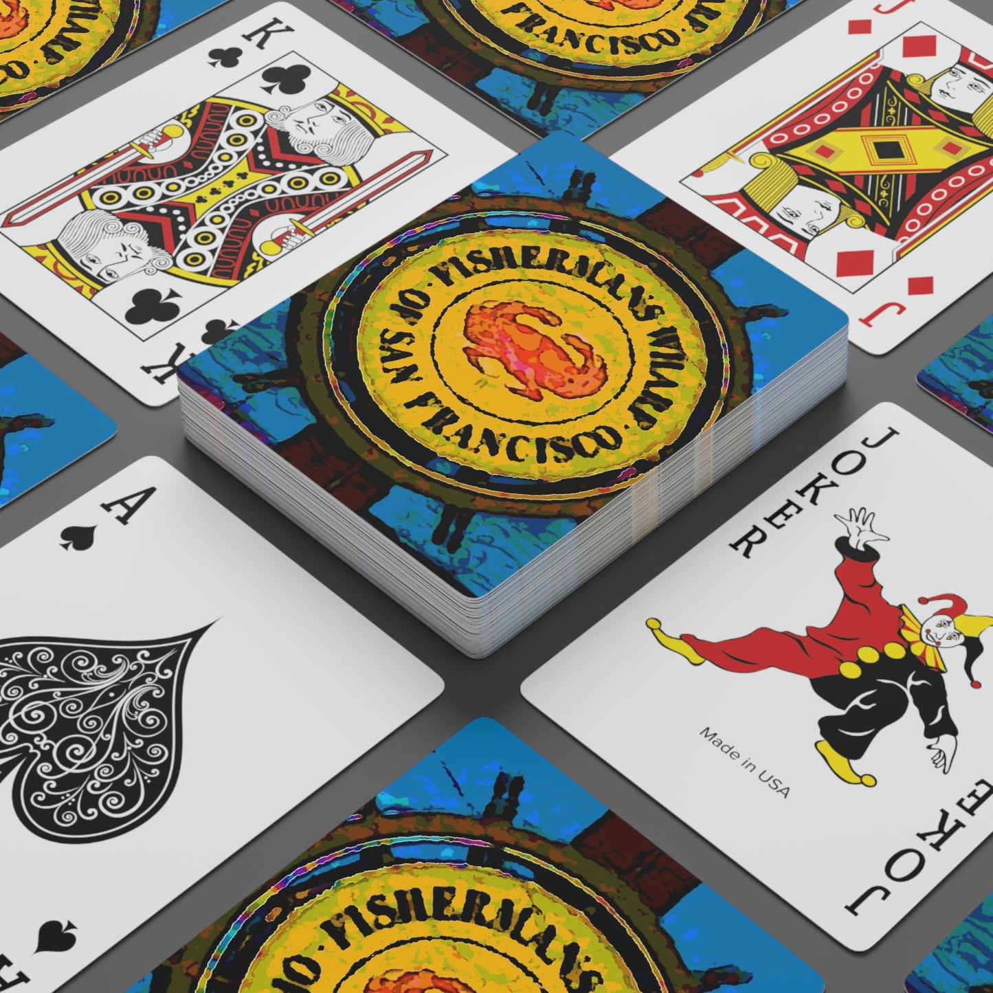 Custom Poker Cards ... "No.9 Fishermen's Grotto - Fishermen's Wharf, SF, California" ... Family Archives: 1970's ... Original Works ...
