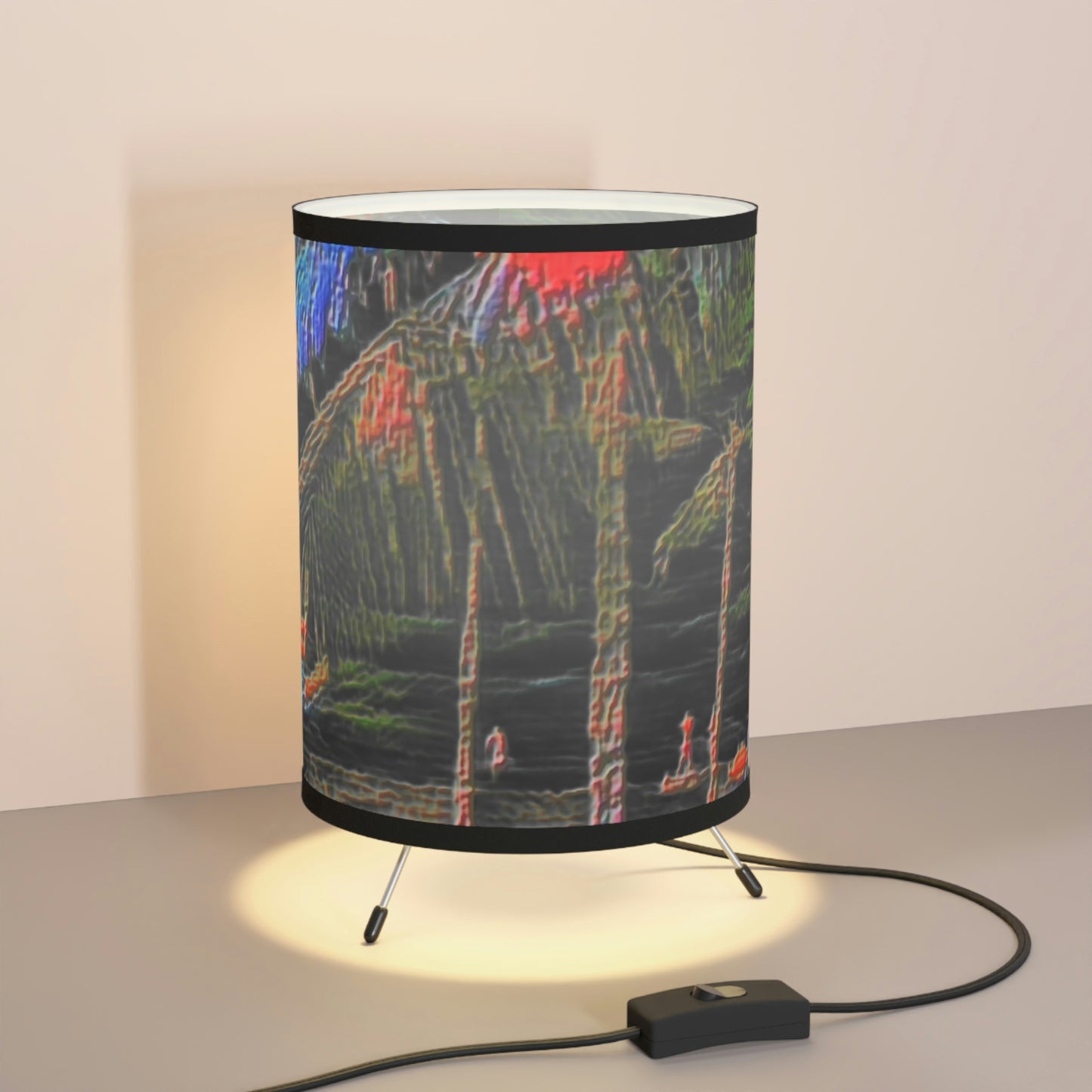 Tripod Lamp with High-Res Printed Shade, US\CA plug ... "The Royal Hawai'ian: Waikiki Beach_Beach" ... Honolulu, HI ... Ocotber 2014 (Halloween) ... Original Works ...