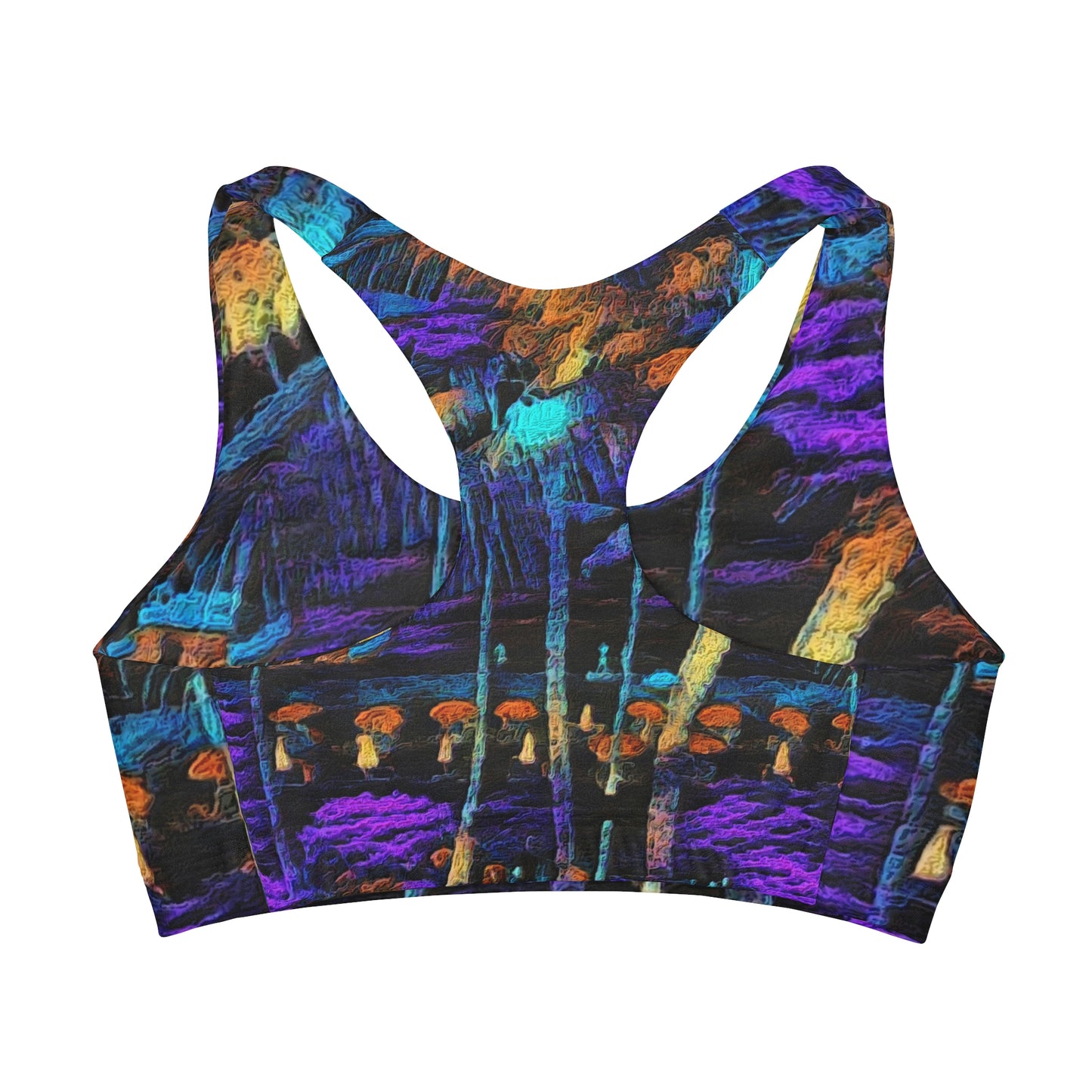 Girls' Double Lined Seamless Sports Bra (AOP) ... "The Royal Hawai'ian: Waikiki Beach_Beach" ... Honolulu, HI ... Ocotber 2014 (Halloween) ... Original Works ...