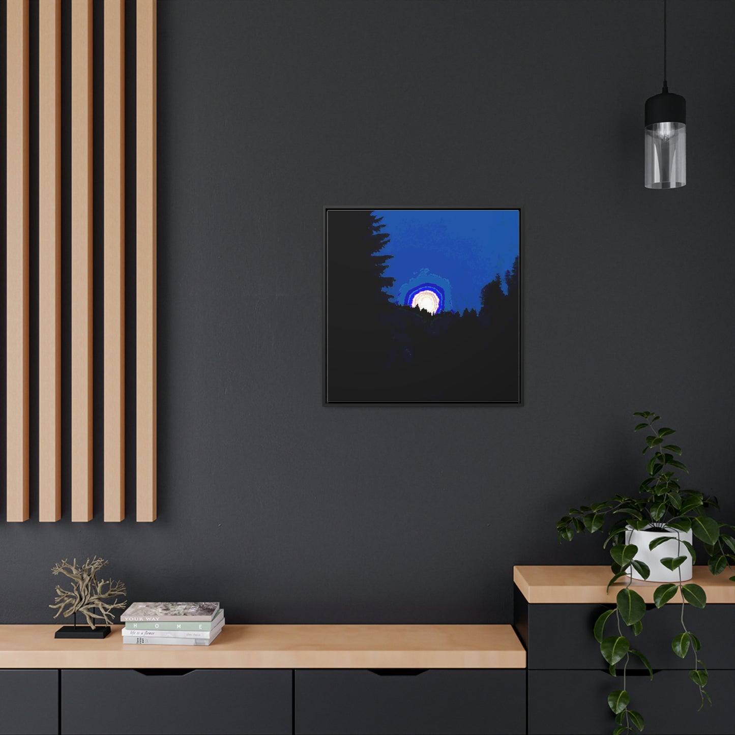 Gallery Canvas Wraps, Square Frame ... "The Road Home" ...' Over The River & Through The Woods To? ...' ... Moonscape Near Elk City, Idaho ... Original Works ... 5Jan23 ...