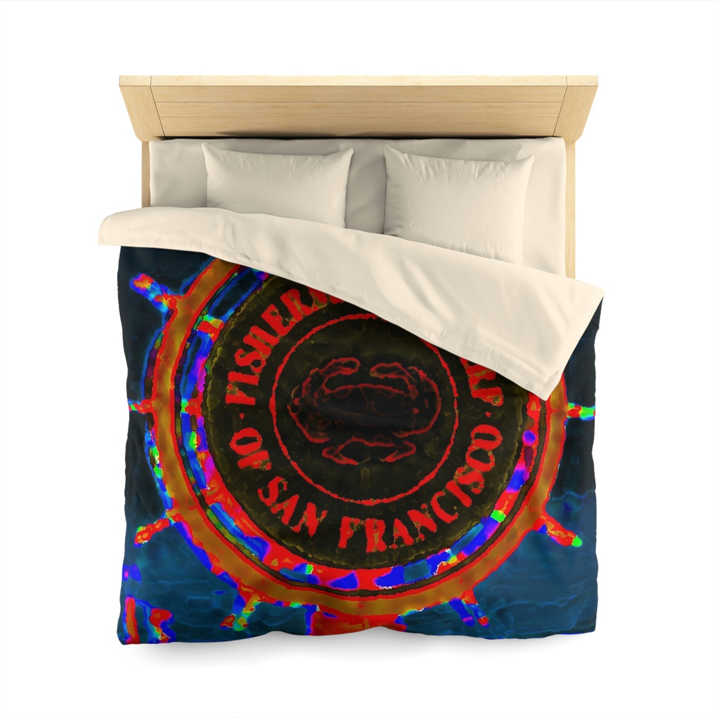 Microfiber Duvet Cover... "No.9 Fishermen's Grotto - Fishermen's Wharf, SF, California" ... Family Archives: 1970's ... Original Works ...