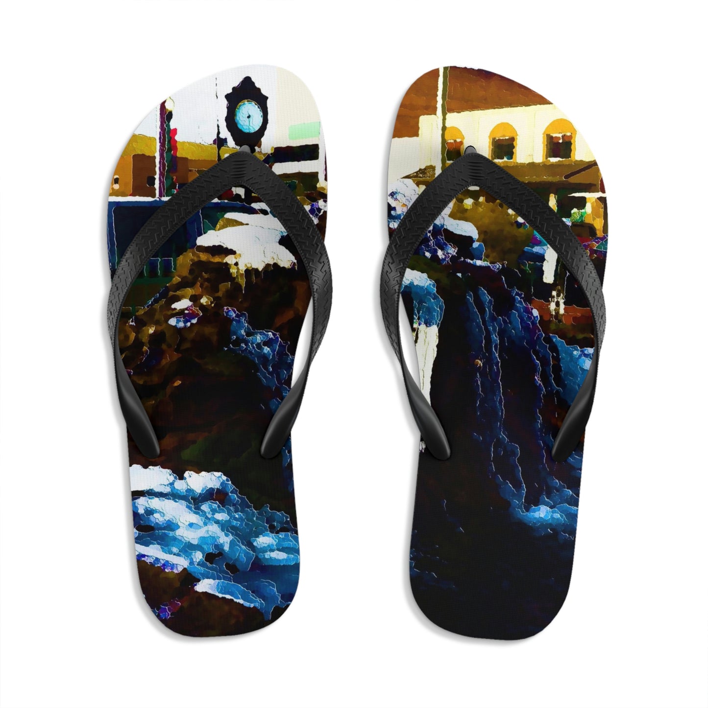 Unisex Flip-Flops ...  "Ice & Water Sculpted" ... Downtown Grangeville, Idaho ... Adjacent To Irwin Pharmacy ... 5Jan23 ... Original Works ...