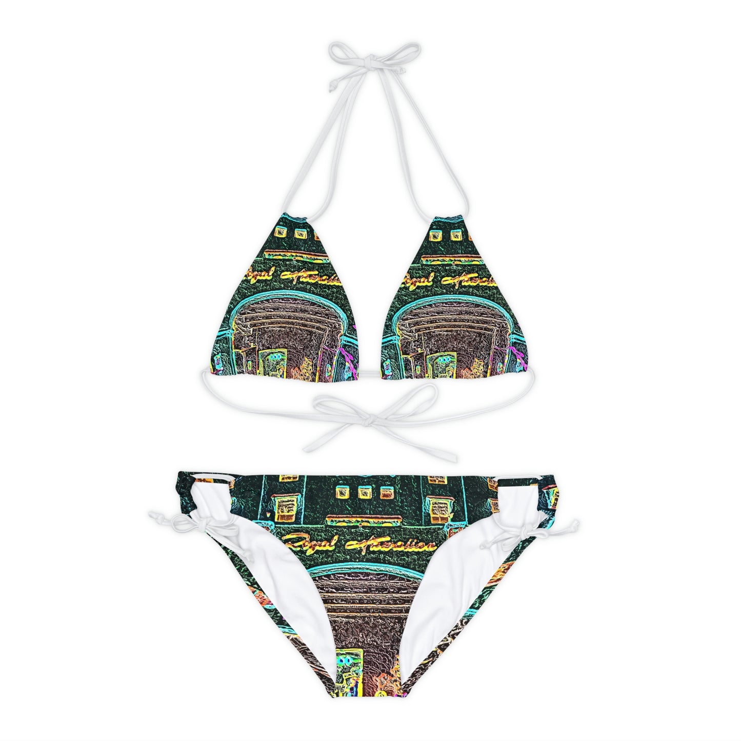 Strappy Bikini Set ... "La Grande Entree" At: 'The Pink Palace' ... The Royal Hawai'ian ... Honolulu, HI ... '27Oct2014' ... Original Works ...
