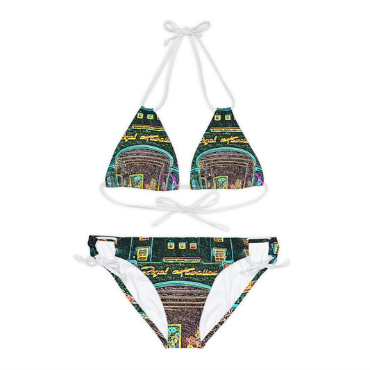 Strappy Bikini Set ... "La Grande Entree" At: 'The Pink Palace' ... The Royal Hawai'ian ... Honolulu, HI ... '27Oct2014' ... Original Works ...