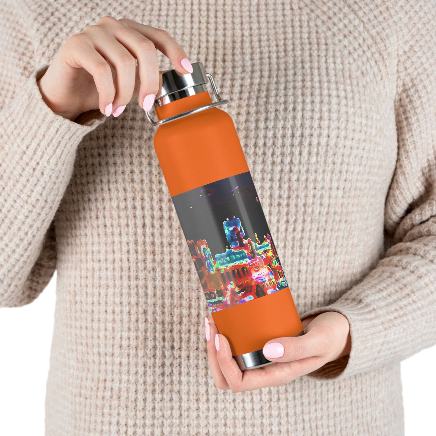 Copper Vacuum Insulated Bottle, 22oz ... "No.9 Fishermen's Grotto - Fishermen's Wharf, SF, California" ... Family Archives: 1970's ... Original Works ...