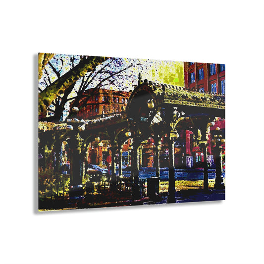 Acrylic Prints .. A Very Fine Place To Meet ... To Catch The Bus ... 'To Find A Friend' .. Just-To-Hangout ... Dr FJHolt Base Photo ... Original Works ...