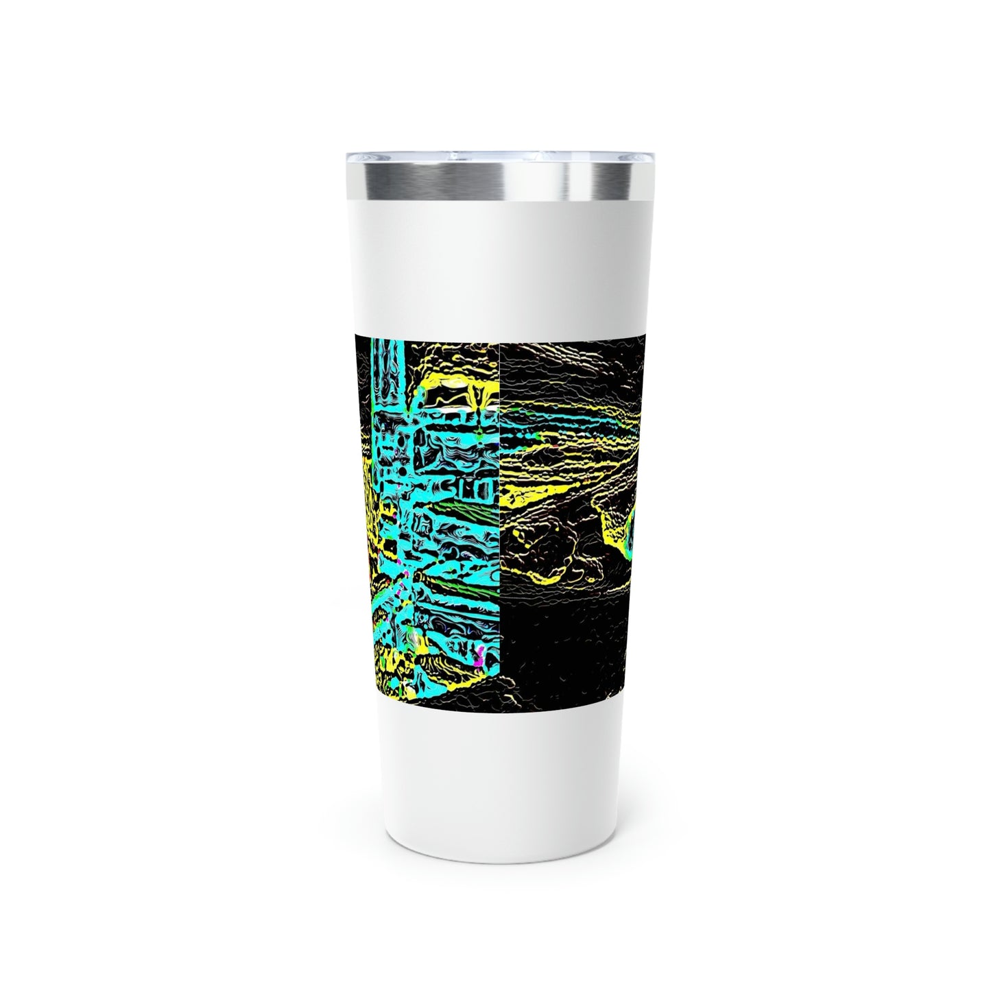 Copper Vacuum Insulated Tumbler, 22oz ... "Snow Vehicle In Snow Storm At-Rest" ... Circa 12Mar23 ... Central Idaho ... 18-Hours Rendering Time: Original Works ...