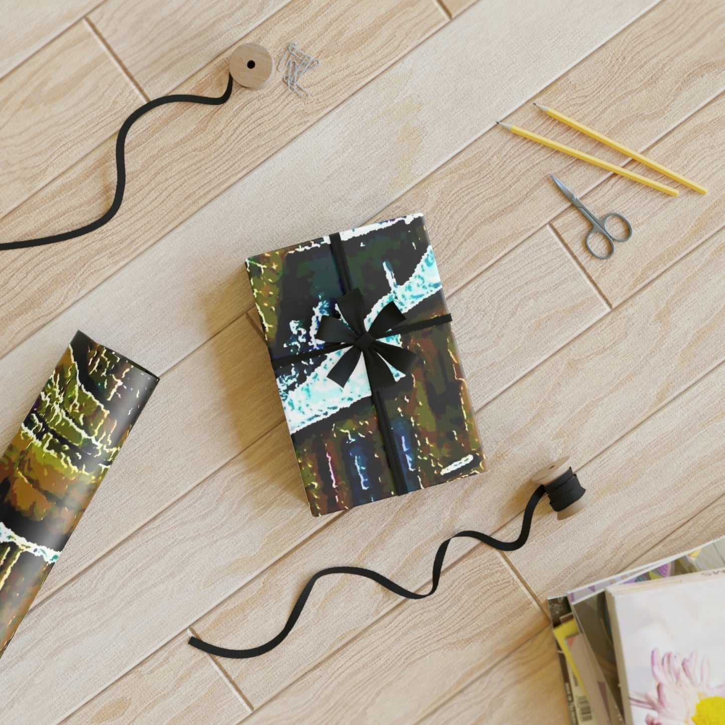 Gift Wrapping Paper Rolls, 1pc ... Walikng The Streets & Alleys ... 'Strolling The Canals ... '  ... Original Works  ...