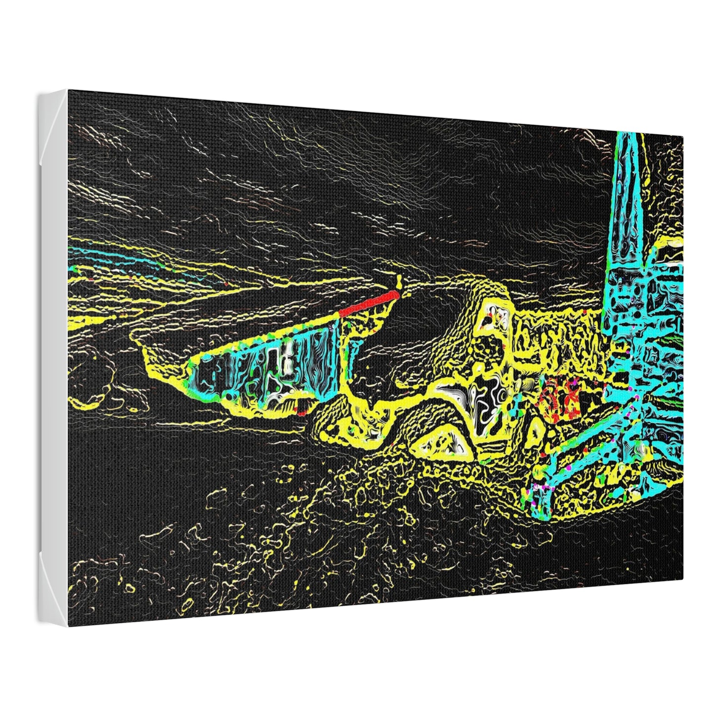 Polyester Canvas ... "Snow Vehicle In Snow Storm At-Rest" ... Circa 12Mar23 ... Central Idaho ... 18-Hours Rendering Time: Original Works ...