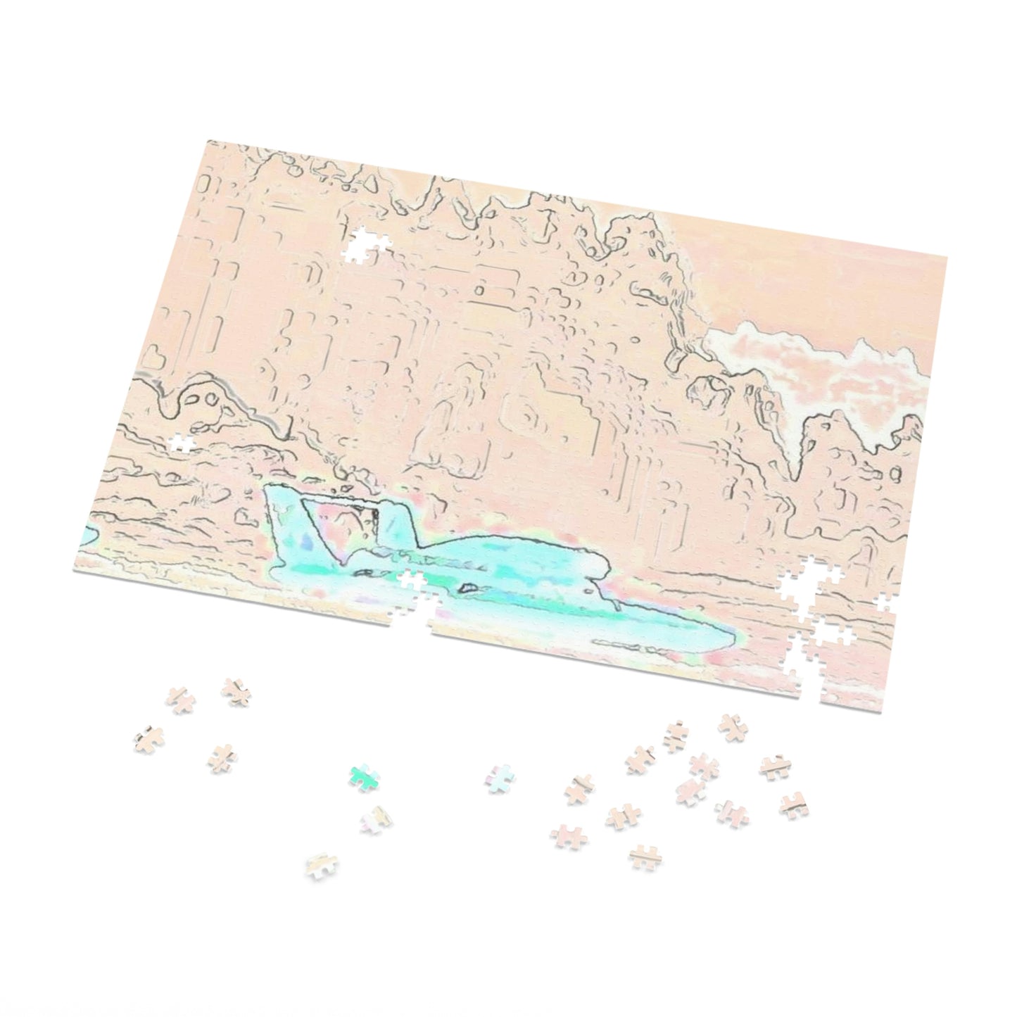 Jigsaw Puzzle (30, 110, 252, 500,1000-Piece) ...  Seattle Columbia Cup On Lake Washington ... "Dave Wilcox Heads For The Win" ... Associate Gift-Photo ... Original Works ...