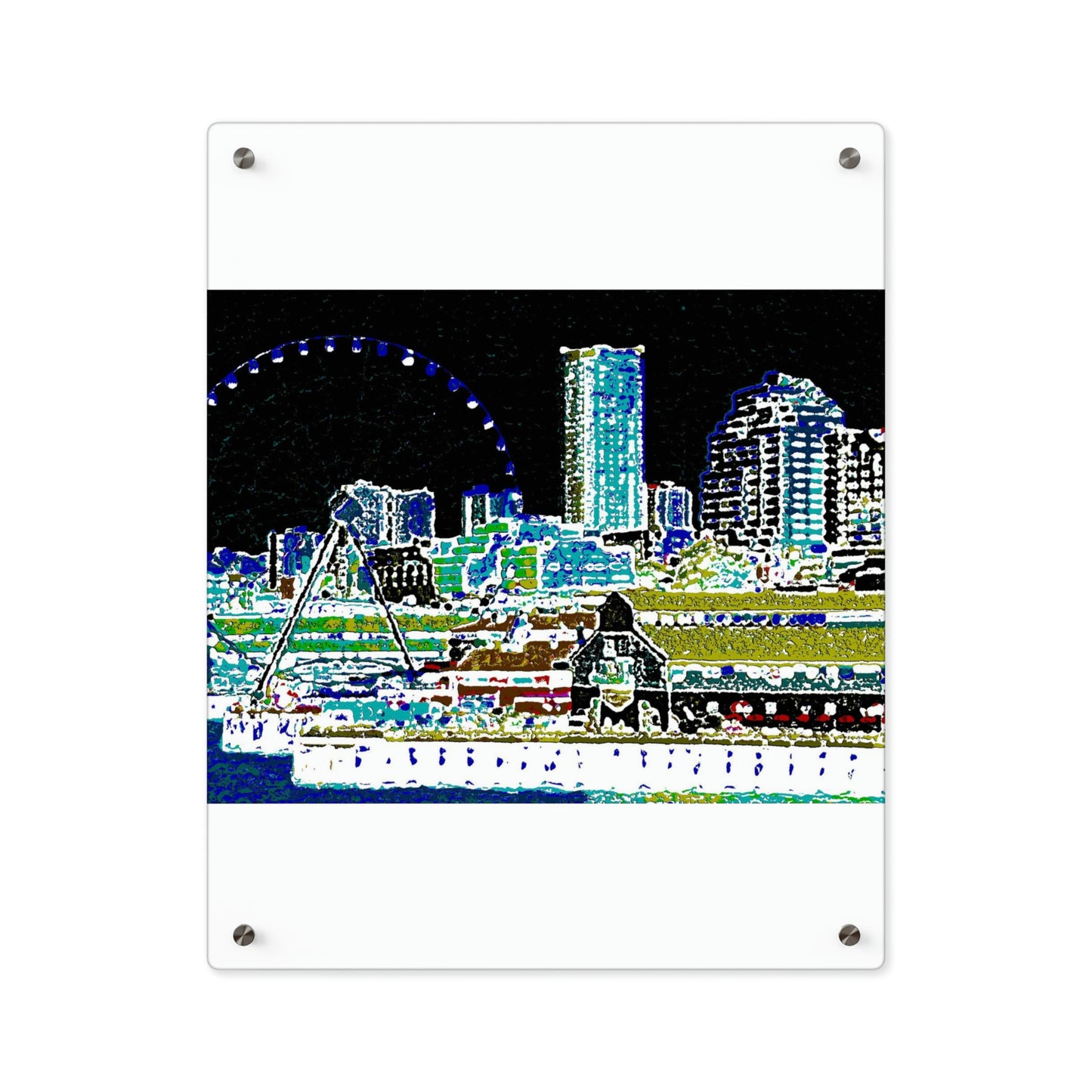 Acrylic Wall Art Panels ... That Classic Wheel ... 'Seattle's Wheel' ... & An Old Classic Waterside Vendors ...  'Family Archives' ... Original Works ...