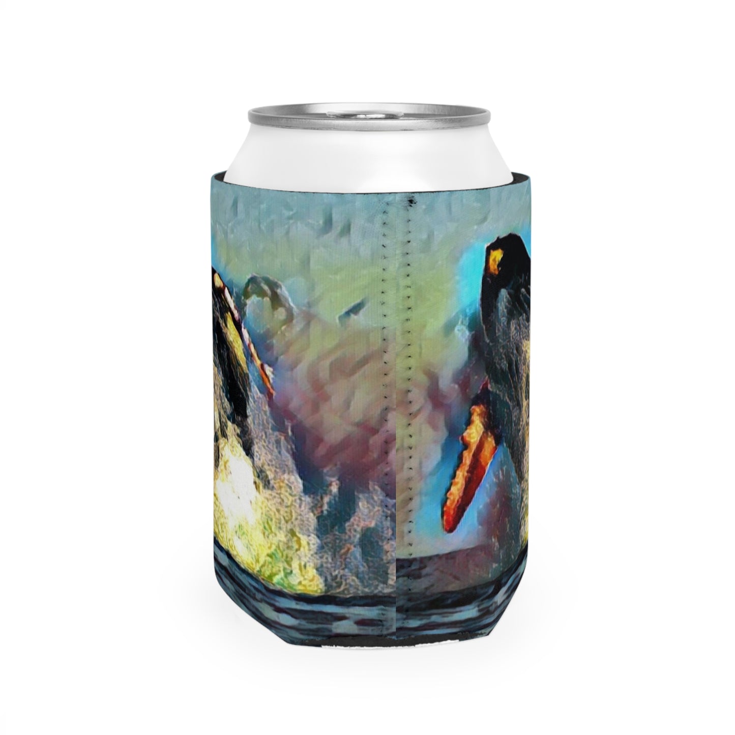 Can Cooler Sleeve ... An Extraordinary Humpback Breach ... 'With Explosive Energy' ... Family Archives (KPH) ... Circa: 21st Century. Maui, HI ... Original Works ...