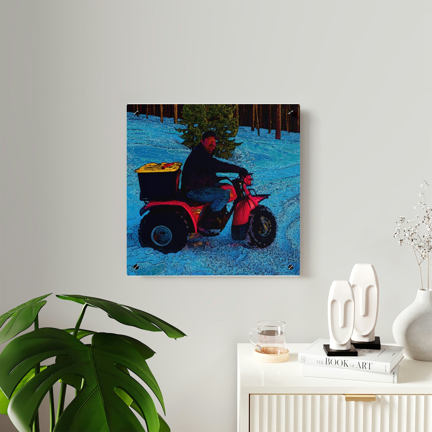 Acrylic Wall Art Panels ... There's 2-Wheelin ... There's 4-Wheelin ... 'And-Of-Course' ... "There's 3-Wheelin-In-The-Snow" ...  Original Works ...