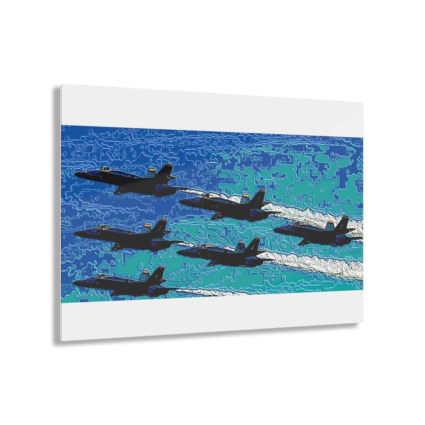 Acrylic Prints ... Seattle Seafair ..."Blue Angels Run Over Lake Washington" ... Circa Mid 1980's ... Dr FJ Holt ... Original Works ...
