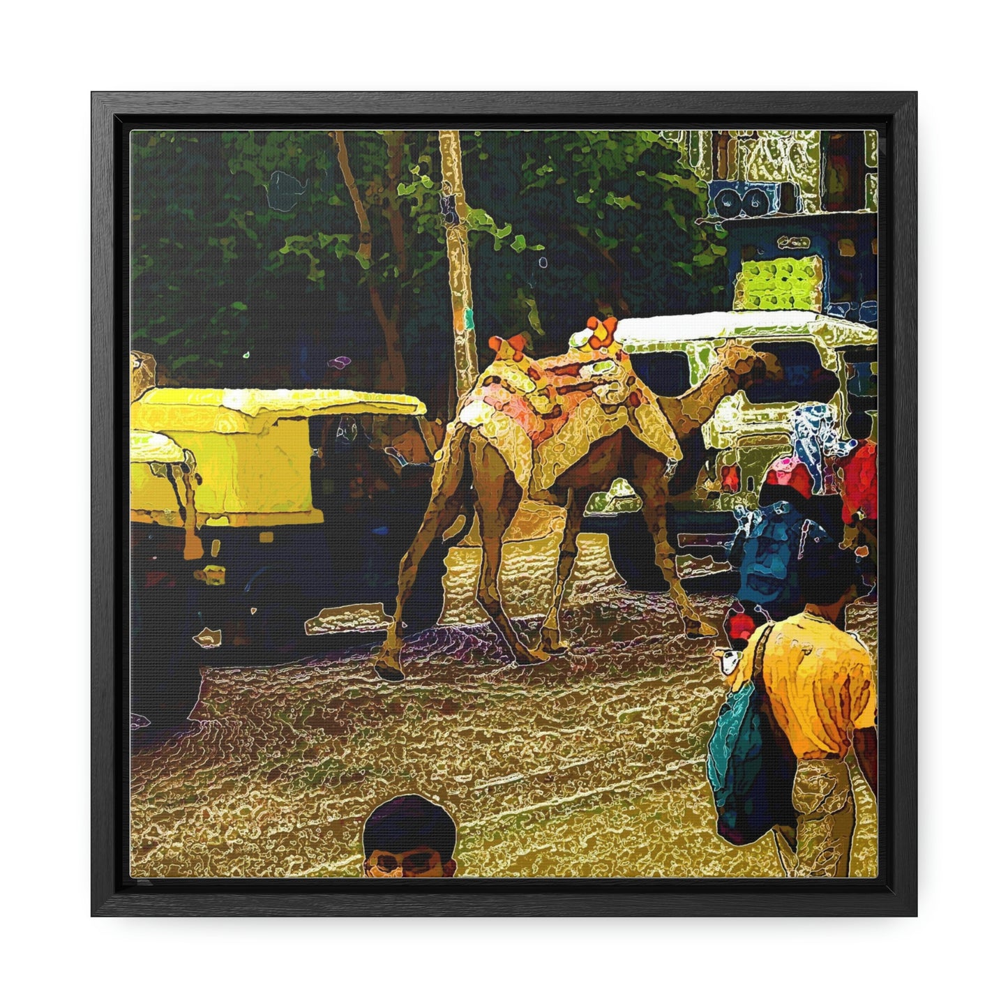Gallery Canvas Wraps, Square Frame ... "Truckin'-Up-To-Buffalo ... 'Oops - Wrong Country' ... Truckin'-Up-To-New Delll -'E' ... " ... (Delhi, India) ... 5July2007. Original Works ...