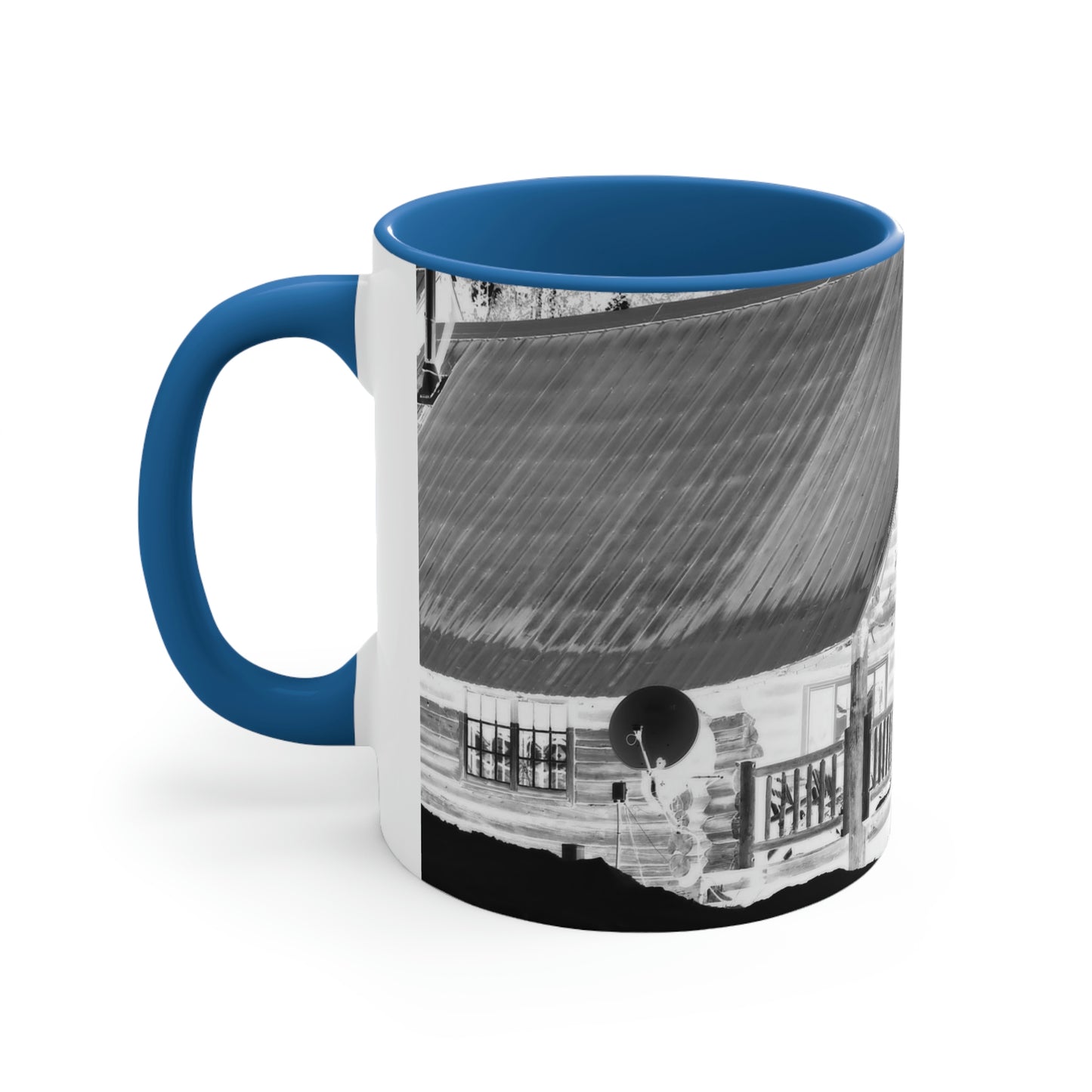 Accent Coffee Mug, 11oz ... A Beautiful Lodge & Back-Country Outfitter In A Mountain Town ... 'Dixie, Idaho, November 2022' ... Original Works ...