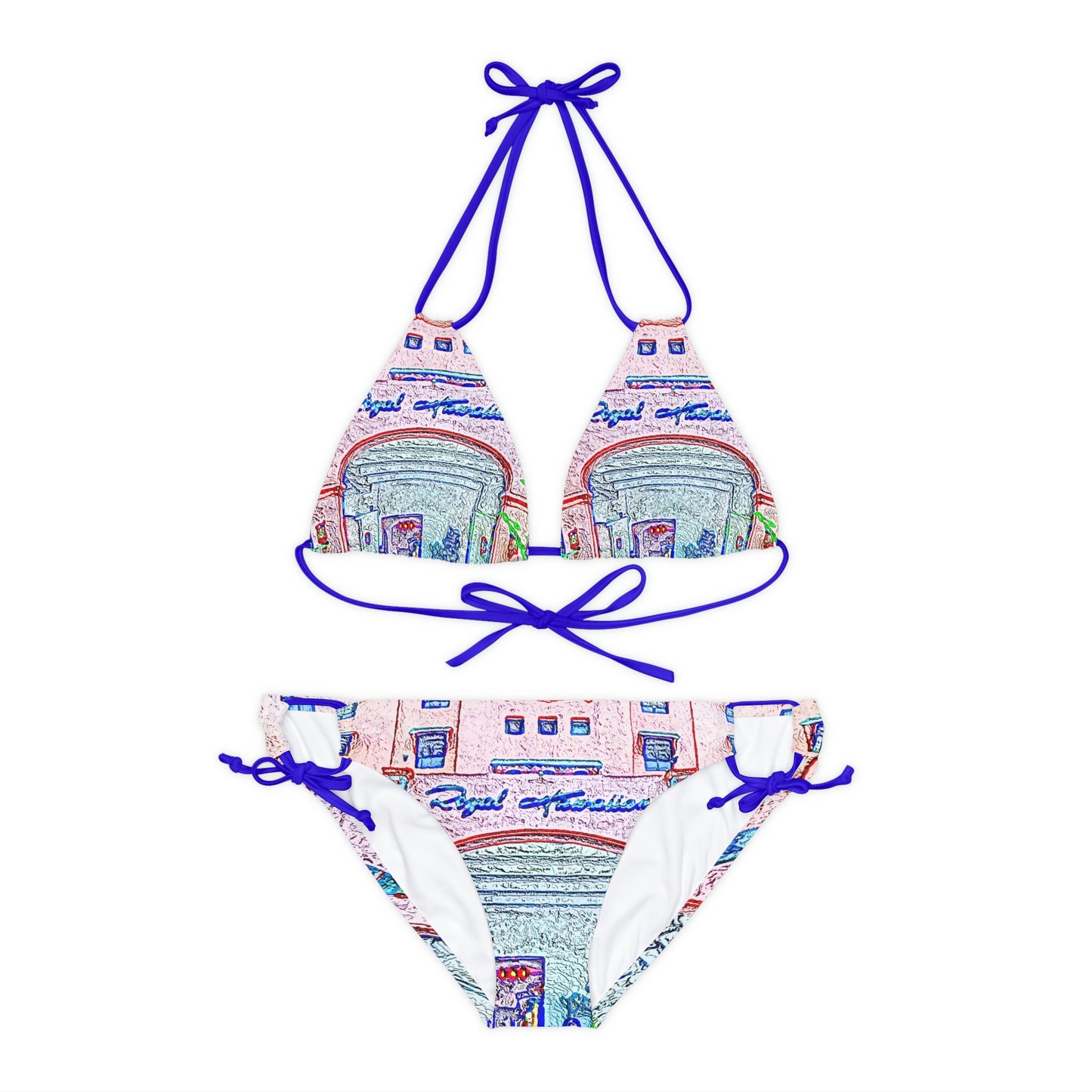Strappy Bikini Set ... "La Grande Entree" At: 'The Pink Palace' ... The Royal Hawai'ian ... Honolulu, HI ... '27Oct2014' ... Original Works ...
