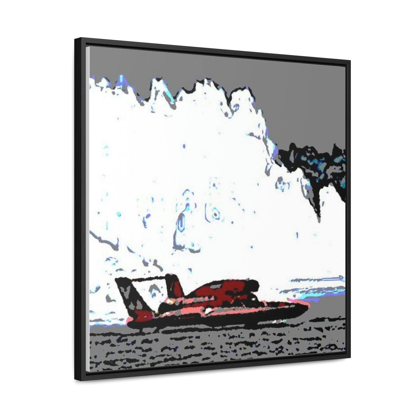 Gallery Canvas Wraps, Square Frame ...  Seattle Columbia Cup On Lake Washington ... "Dave Wilcox Heads For The Win" ... Associate Gift-Photo ... Original Works ...