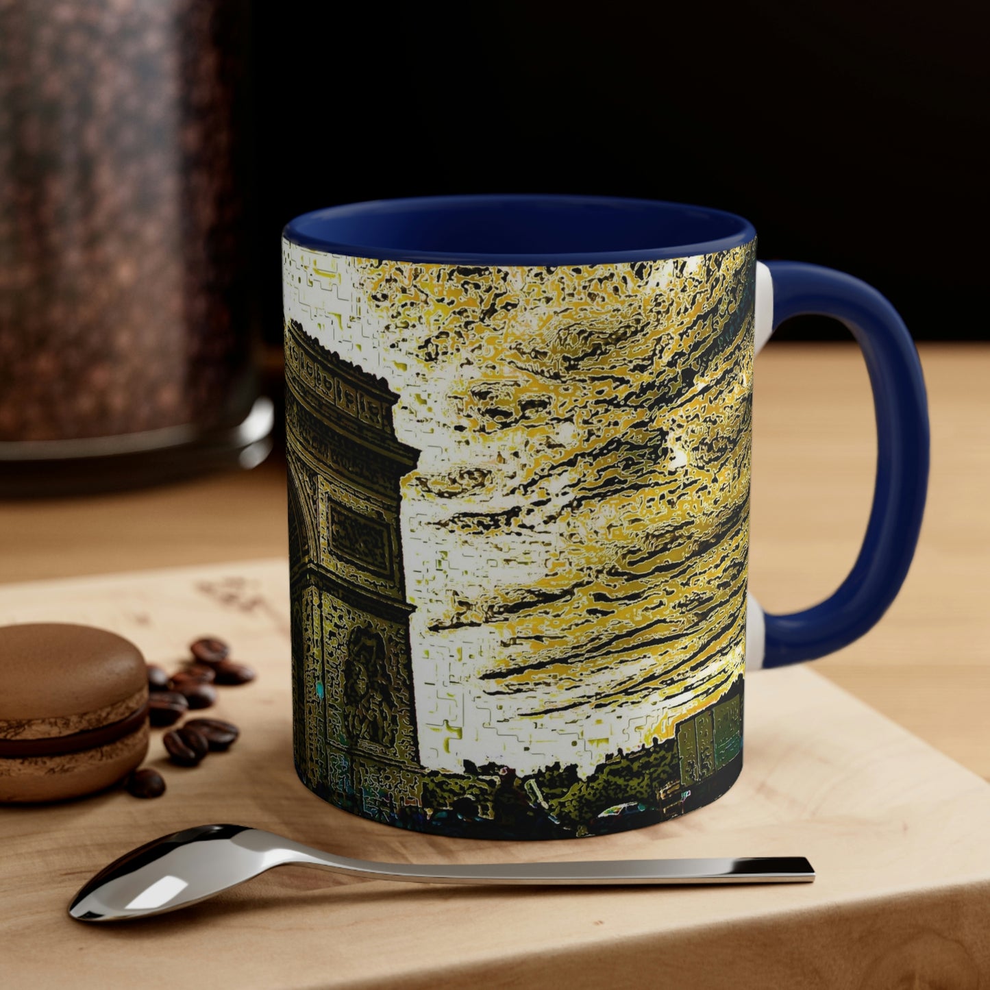 Accent Coffee Mug, 11oz ...  L'Arc de Triomphe ... 'Barbara Joan Bonnell-Holt Photo' ... Circa 1972 ... Oringinal Works ...