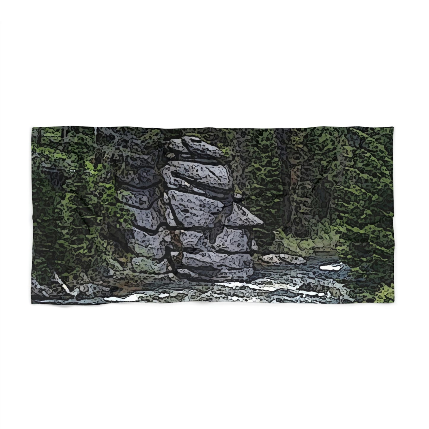 Beach Towel ..."I Am Innocent" ... Tricky-Dick Immortalized ... Nixon Rock: Along The River ... Central Idaho, Summer 2020 ... Original Works ...