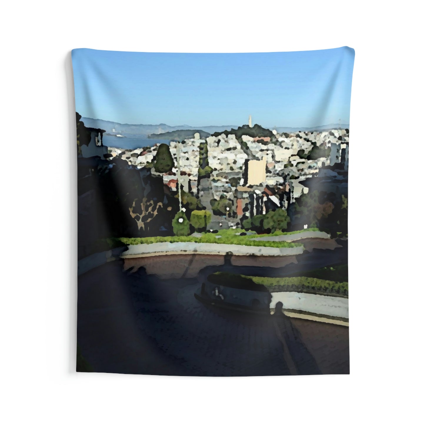 Indoor Wall Tapestries ... "Lombard Street San Francisco, CA, USA" ... Family Archives 1970's ... Original Works ...