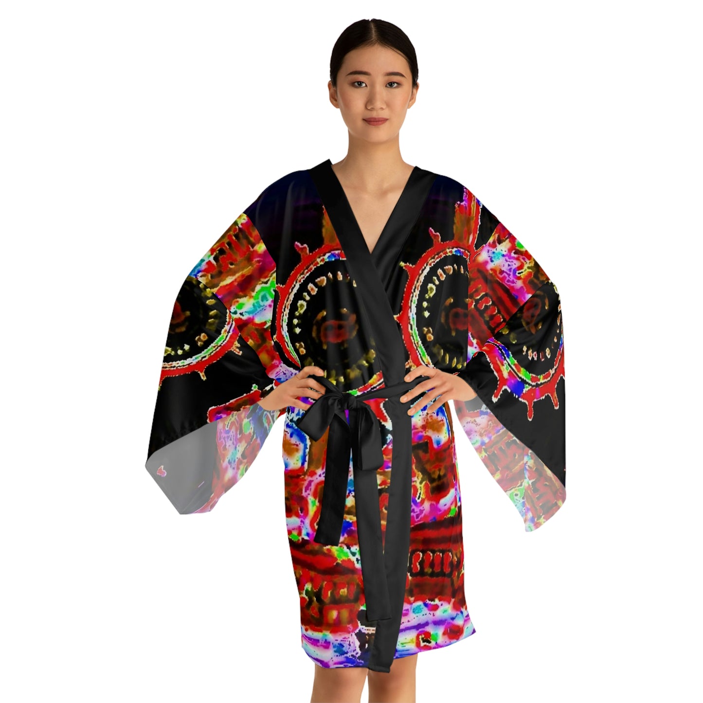 Long Sleeve Kimono Robe ... "No.9 Fishermen's Grotto - Fishermen's Wharf, SF, California" ... Family Archives: 1970's ... Original Works ...